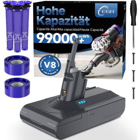 Batterie V8 - 1 Unité - Lithium-ion - Haute Capacité 45-50 Min - Pour Dyson SV10 Animal Absolute (1/5)