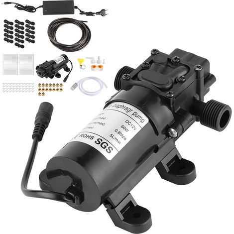 Système de pulvérisation électrique basse pression à 16 buses, 12 m, pour jardin extérieur, prise UE 110-240 V (1/5)