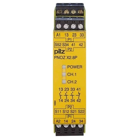 relè di sicurezza Pilz pnoz x2.8p 24 V AC/DC 3 N/O 1 N/C