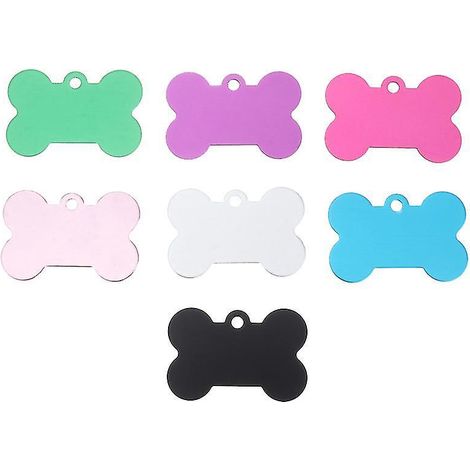 Lot de 20 médailles d'identification gravées pour chiens