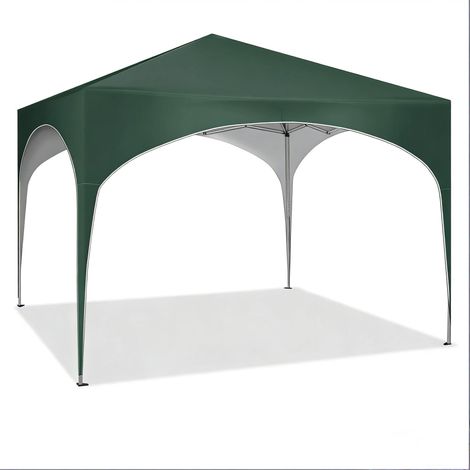 Pérgola gazebo de jardín 3 x 3 m metal y lona Oxford 210D verde HOMVRA (1/5)