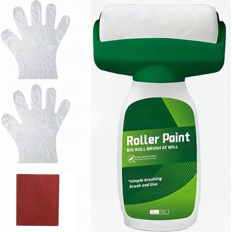 Peinture de retouche murale blanche 500 ml - Rouleau de peinture murale blanche - Rouleau de peinture de retouche - Convient pour la réparation des murs avec peinture au latex - À base d'eau (1/5)