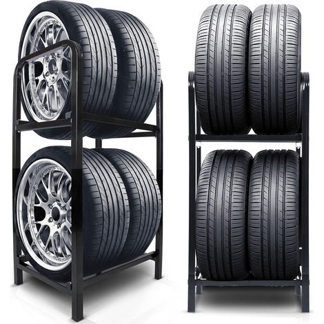 Metal Tire Rack for 4 Tires - Garage Storage Solution (1/5)