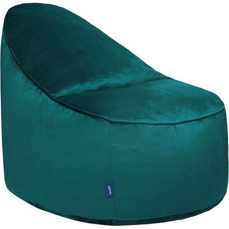 Loft 25 - Fauteuil poire relaxant pour adulte pour salon, fauteuil poire en velours au design ergonomique, 90x100x70 cm chaise longue d'intérieur légère - Forêt (1/5)
