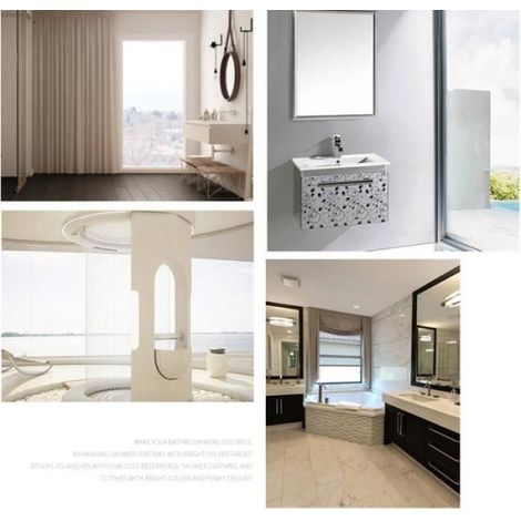 Rideau de douche, 180x180cm Rideau de douche à impression numérique Rideau de séparation de douche Rideau de fenêtre (Style (1/4)