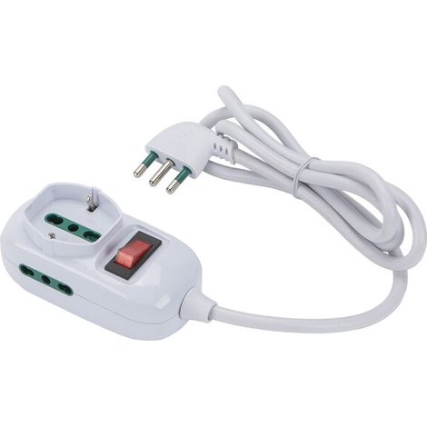 FME 421454 MULTIPRESA 2P BIP+1BIP/SCHUKO SPINA 10A