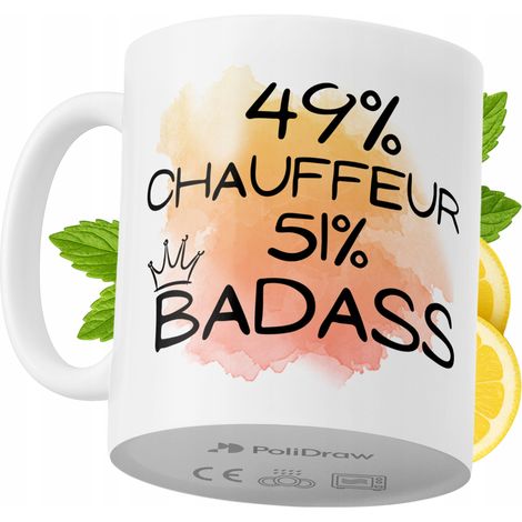 Taza de café/té divertida y humorística con diseño de texto gracioso para chófer. Taza ideal para cumpleaños, santos y días festivos. Taza premium para ocasiones especiales en casa, la oficina o el tr (1/5)