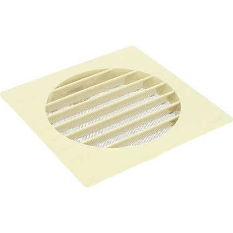 Nicoll – Grille d'aération extérieure pour tube PVC Ø160 – Moustiquaire intégrée – Résine synthétique UV – Fixation à clipser