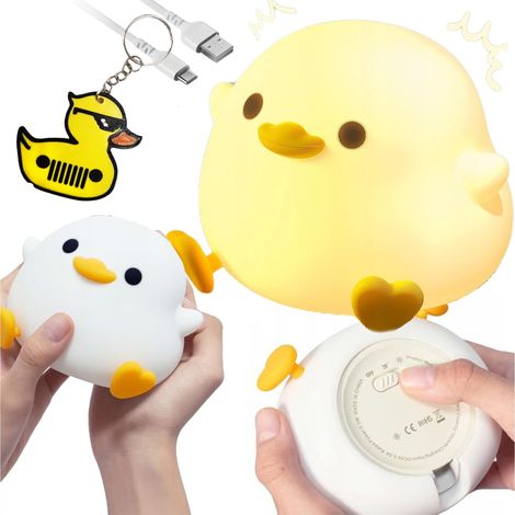 Entenförmige Lampe, niedliche Silikonente, USB-Nachtlampe (1/5)