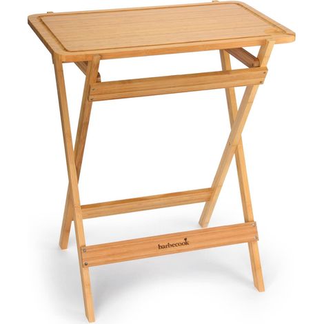 TAVOLINO IN LEGNO 81CM CON TAGLIERE BARBECOOK (1/4)