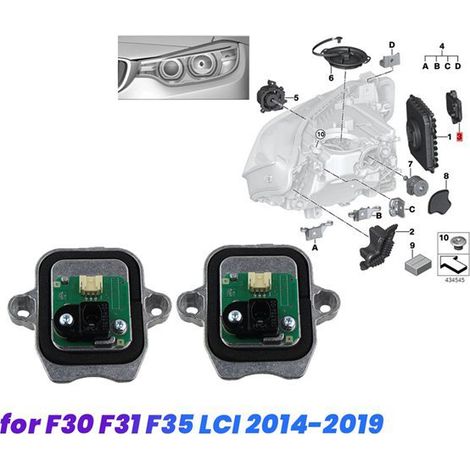 Zwei Module mit der Nummer 63117419615 sind für BMW 3er F30 F35 LCI Scheinwerfermodule geeignet. (1/4)