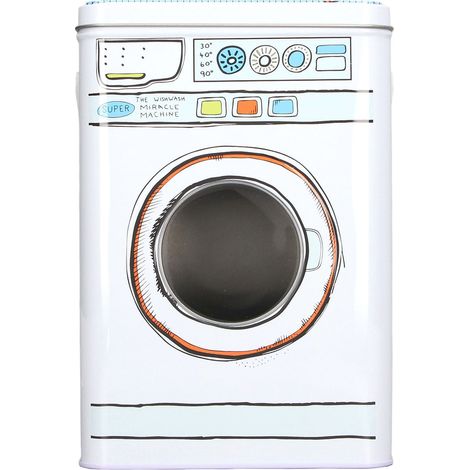 Lessive en Poudre Contenant avec Couvercle Grande Capacité Machine à Laver Fenêtre Transparente Rangement (1/5)