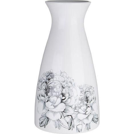 Premier Housewares Room Decor Flower Vase White Flower Dolomite Vase Strong Vases For Flowers Black Modern Floor Vase 16 x 16 x 31 (1/5)