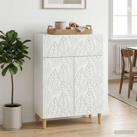 Buffet Bas de Cuisine en Bois d'Ingénierie, Meuble de Rangement 66 x 34,5 x 90 cm avec Portes et Étagères, Console Moderne pour Salon, Entrée ou Salle à Manger (1/5)