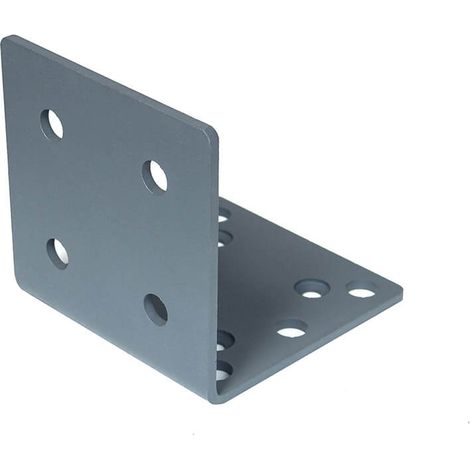 HOME DELUXE Winkelplatte für Aluminiumpfosten – 125 x 125 x 120 mm, Anthrazit Winkelplatte Aluminiumpfosten, Pfostenhalter Metall anthrazit, Winkelplatte Sichtschutzzaun, Pfostenbefestigung Alumin (1/3)