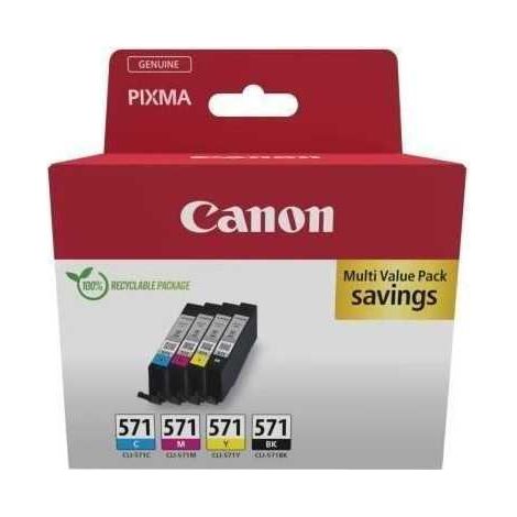 Canon CLI-571 (0386C008) Tintenpatronen-Multipack, C/M/Y/BK (1/3)