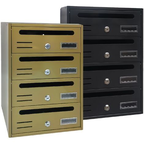 CASSETTA POSTALE 4 posti - bronzo - cm. 30,2x17,5x H. 42,5