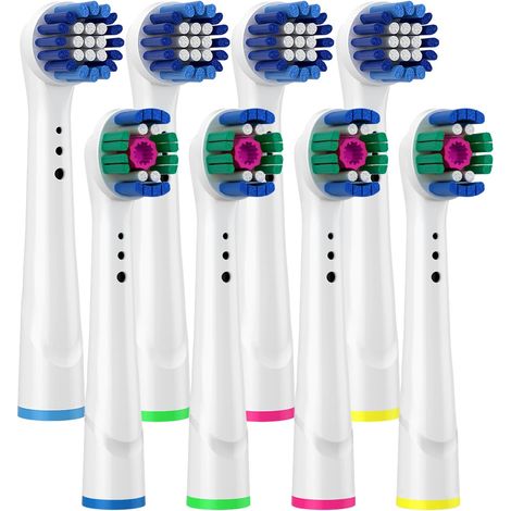 Têtes de brosse à dents électriques pour Oral B - Precision Clean & 3D Clean pour Oral B Triumph/SmartSeries/Vitality/Pro-Health Power/Professional Care/Advance Power Series et plus encore (1/5)