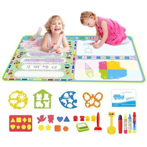 Tapis Dessin Enfant - 120x70 cm - Réutilisable À L Eau - Sans Encre Ni Peinture - 1 Pièce (1/4)