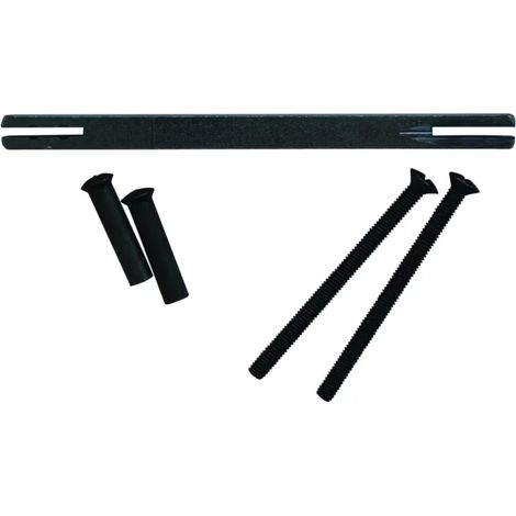 Tige carrée / Vis fixation (ensemble de porte) en kit - BOUVET - Pour porte de 58 à 68 mm - Epoxy noir - 8 mm