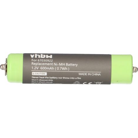 vhbw Akku kompatibel mit Braun Cruzer1 2675 Cruzer2 2776, Cruzer2 2778 Rasierer Haarschneider (600mAh, 1,2V, NiMH) (1/5)