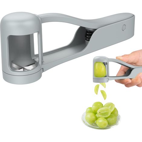 Coupe-raisins pour tout-petits - Découpe les raisins, les cerises, les tomates et les fraises en 4 morceaux pour les salades et la décoration de gâteaux (1/5)