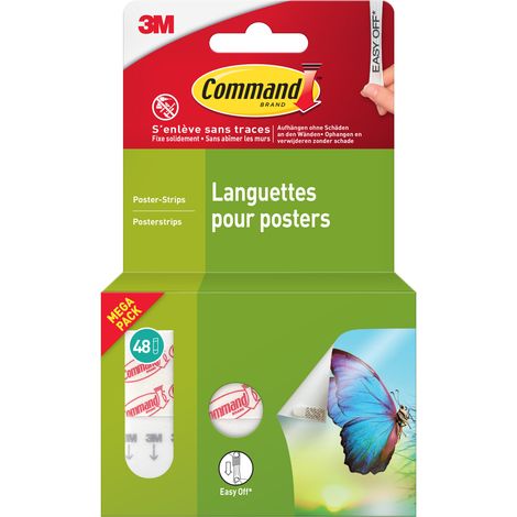 Lot de 2 languettes pour posters Command™, Pack économique, 48 languettes par paquet (1/5)