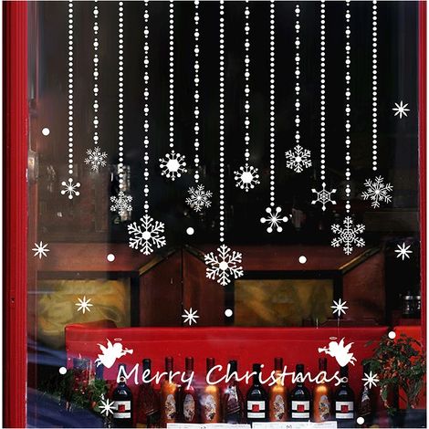 Décorations de Noël : autocollants muraux, cloches, perles, rideaux, stickers pour fenêtres, chambre, salon (1/5)