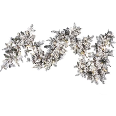 Guirnalda de Navidad blanco material sintético LED 180 cm plástico decoración artificial Sundo (1/5)
