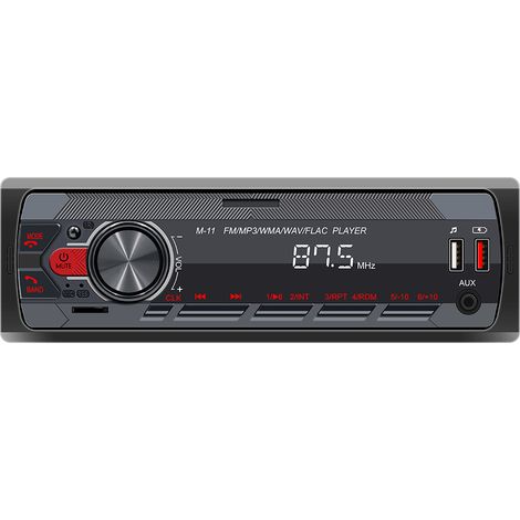 Autoradio MP3 12V avec Bluetooth mains libres, radio FM et éclairage coloré (1/5)