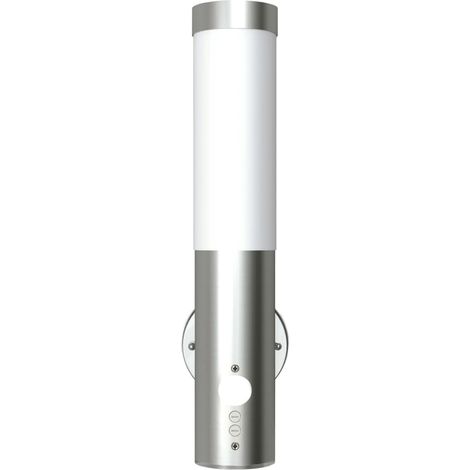 Outdoor Wall Lamp with Motion Detector Stainless Steel vidaXL
