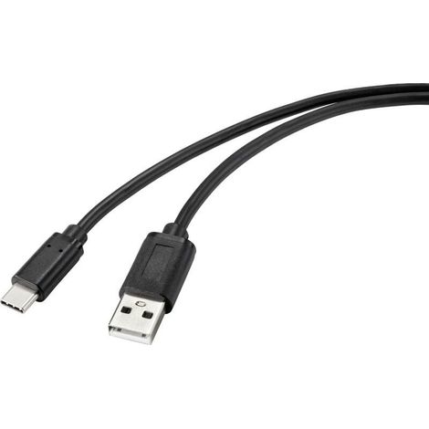Online Store Câble USB USB 2.0 USB-C® mâle, USB-A mâle 2.00 m noir avec surface antimicrobienne RF-4695144 Y143452 (1/4)