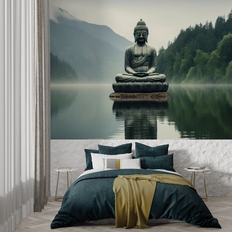 Papier peint trompe l oeil zen - 150 x 250 cm (1/2)