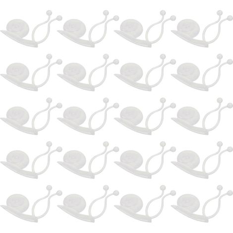 Supports muraux auto-adhésifs pour plantes grimpantes : 40 clips de fixation en plastique pour soutenir la croissance verticale des plantes de jardin en intérieur et en extérieur. (1/5)