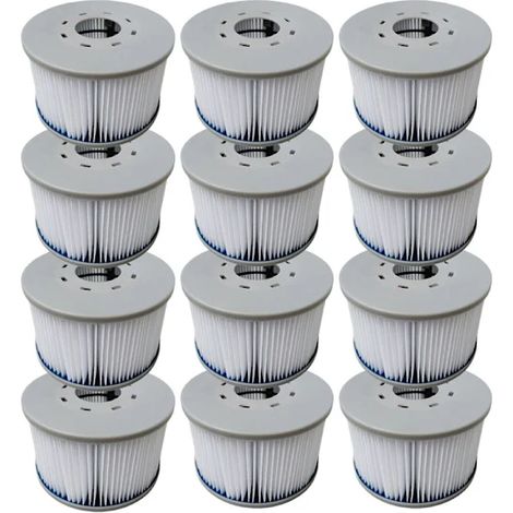 12er-Pack Filter für aufblasbare MSPA-Whirlpools, Ø 106 cm – 12 Ersatzfilterkartuschen für aufblasbare MSPA-Whirlpools. 12 Stück