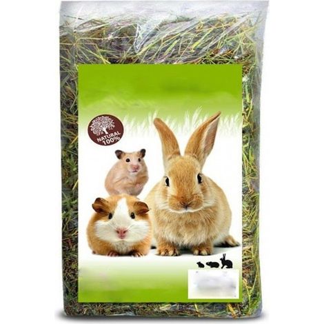 TRADE SHOP - Fieno Secco Essiccato Naturale 1kg Per Conigli Erbivori Roditori Criceti -