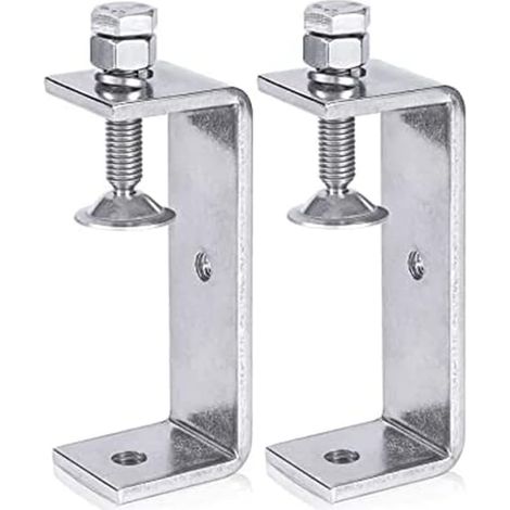 Serre-joints en métal robuste, type C, pour le travail du bois, avec large ouverture des mâchoires (120 mm), lot de 2 (1/5)