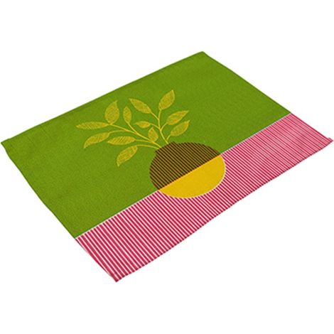 Tapis De Table - Motif Fleurs Colorées - Isolation Thermique Et Résistant - Pour Salle À Manger Et Cuisine - Lot De 6 (1/2)