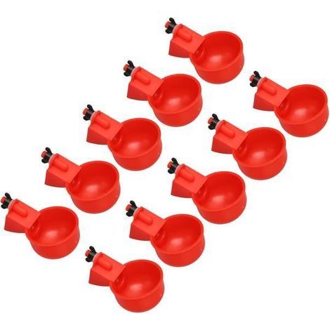 Cuque Coupe d'eau de volaille Tasse à eau de volaille remplissage automatique bol à boire de poulet réglable pour canards 10 (1/4)