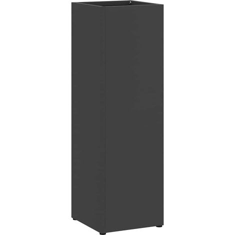 Porte-parapluie avec stockage Noir 15,5 x 15,5 x 49 cm Métal