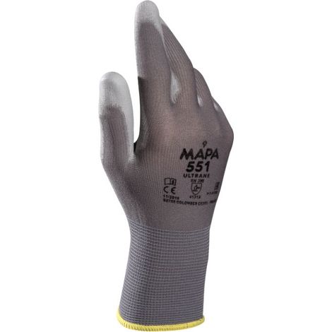 Gants de manutention Mapa ULTRANE 551 taille 7, 10 Paires, Gris ( Prix pour Paquet de 10 Paires ) (1/3)