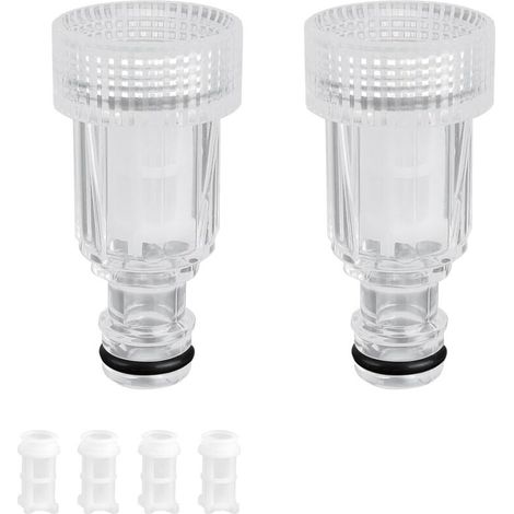 Nettoyeur Haute Pression Filtre 3/4, 2 Pièces Filtre à Eau Nettoyeurs, Filtre pour Eau de Puits, Raccords de Tuyau D'eau de Filtre aux Nettoyeurs Haute Pression, Pompes de Jardin, Camping Cars (1/5)