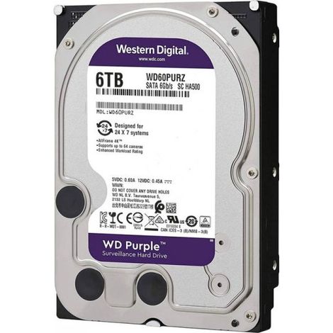 6TB Hard Disk 3.5 SATA 6Gb/s 5400rpm 64MB Cache Interno, Per Videosorveglianza