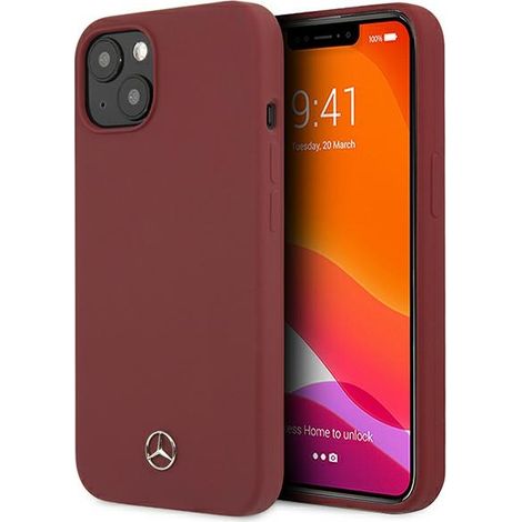 Coque en silicone rouge Mercedes pour iPhone 13 mini (1/5)