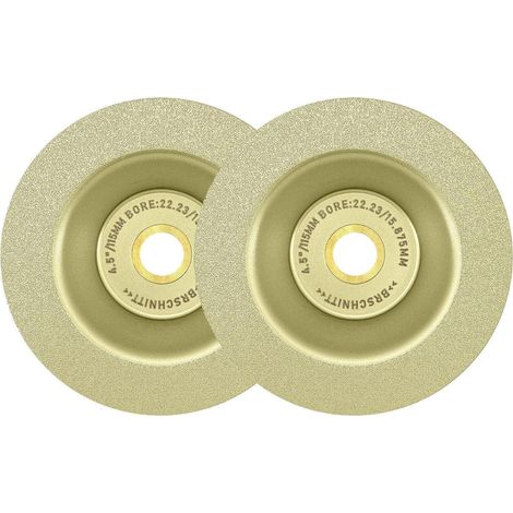 Diamant-Schleifscheibe 115mm, 2 Stück, für Granit, Marmor, Fliesen, Nass/Trocken (1/5)