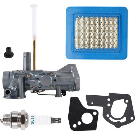 498298 Carburatore 491588S 491588 Filtro aria per Stratton 692784 495951 490533 495426 con guarnizione candela (1/4)