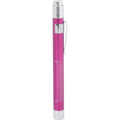 Lampe stylo LED jaune à tête concave, aluminium médical lumière pupille violette, outil diagnostic manuel (1/5)