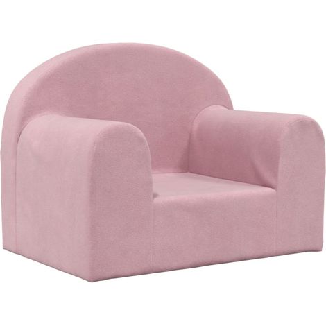 Canapé pour enfants，Sofa pour Salon，Banquette rose peluche douce CDS22157 (1/5)