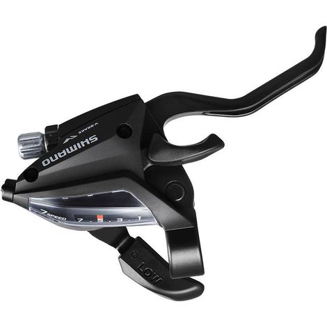 Maneta de cambio derecha Shimano Acera ST-EF500 V-Brake de 7 velocidades, color negro (1/4)