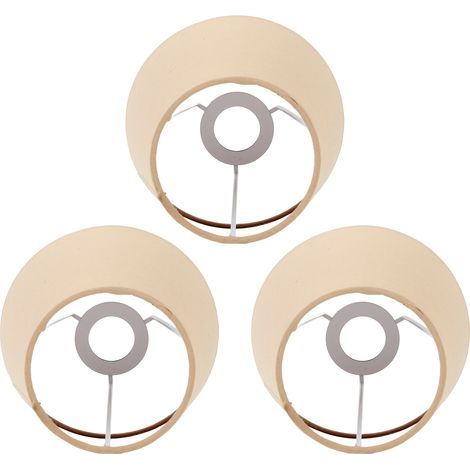 Innovativer Lampenschirm aus khakifarbenem Stoff, E14-Fassung, mit Staubschutzhülle für Nachttischlampe. (1/5)